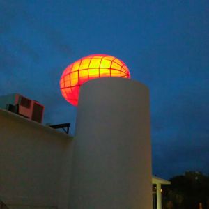 Illuminated red membrane